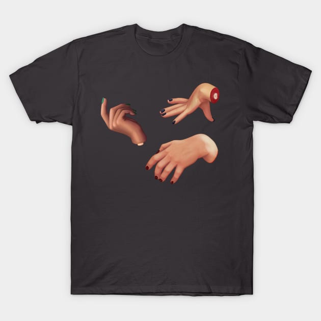 Hands T-Shirt by LukahDrawsShit